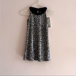 Little Angels leopard print sleeveless dress size 6 for Girls animal print NWT